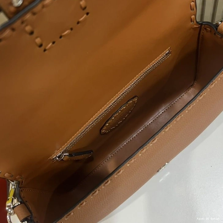 Vintage HOT Baguette Medium In Selleria Romano Brown Fendi Bag Leather Cuoio 0725
